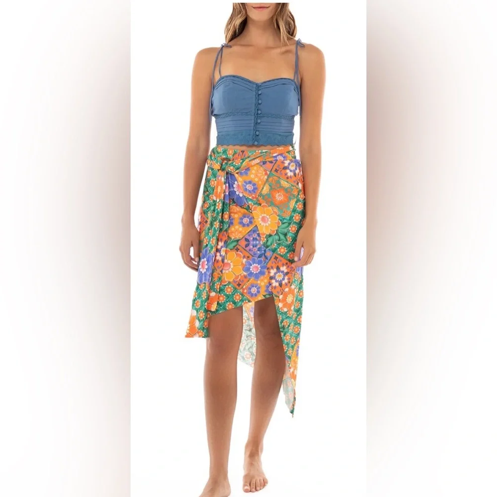 Agua Bendita Ariel Tile Top and Zen Tile Skirt